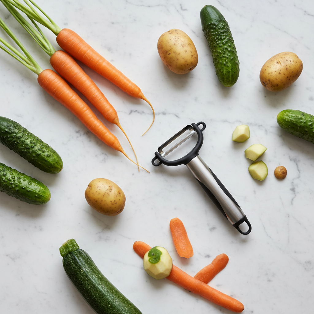 Rotary Vegetable Peeler - Flat Lay