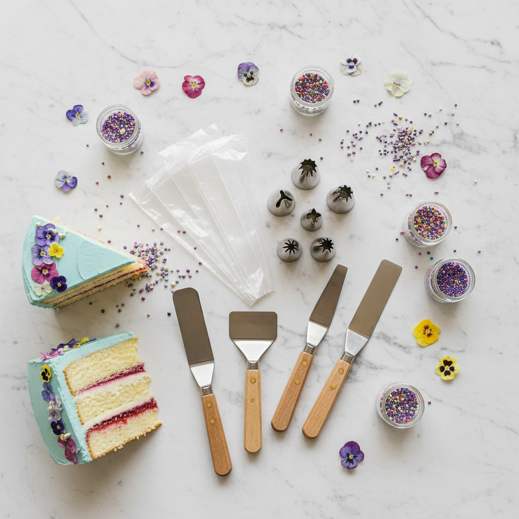 Cake Decorating - Flat Lay